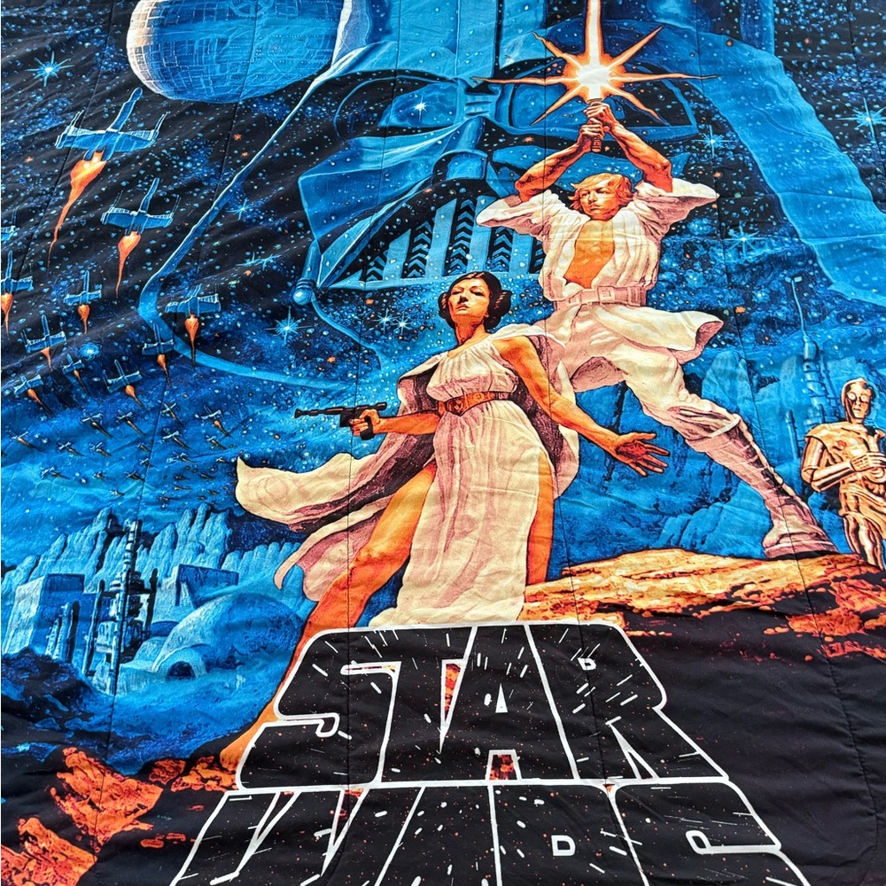 Star Wars A New Hope Queen Comforter Reversible Lucas Film Disney Darth Vader